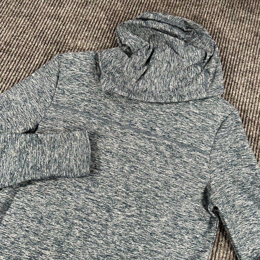 Oiselle Pullover Shirt Womens Size 4 Blue Long Sleeve Hooded Active Casual